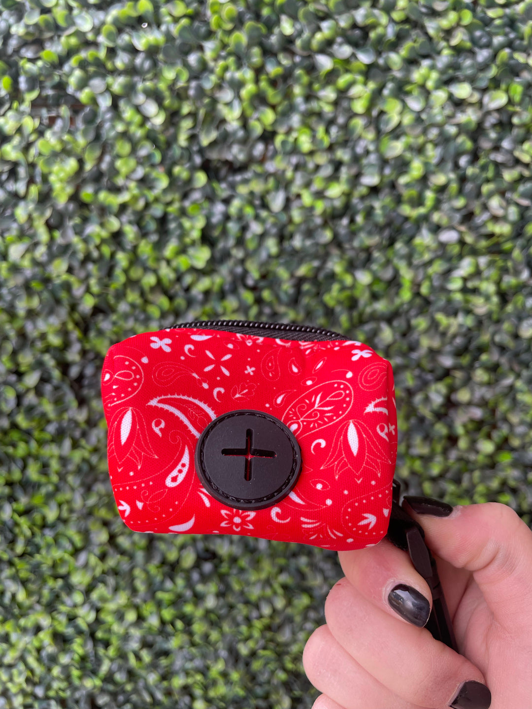 The Modern Dog Company - Red Paisley Poop Bag Holder - Doot's Pet LLC Collars For A Cause