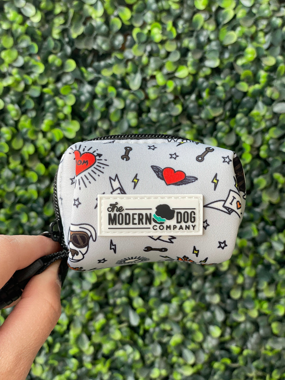 The Modern Dog Company - Bad to the Bone Poop Bag Holder - Doot's Pet LLC Collars For A Cause