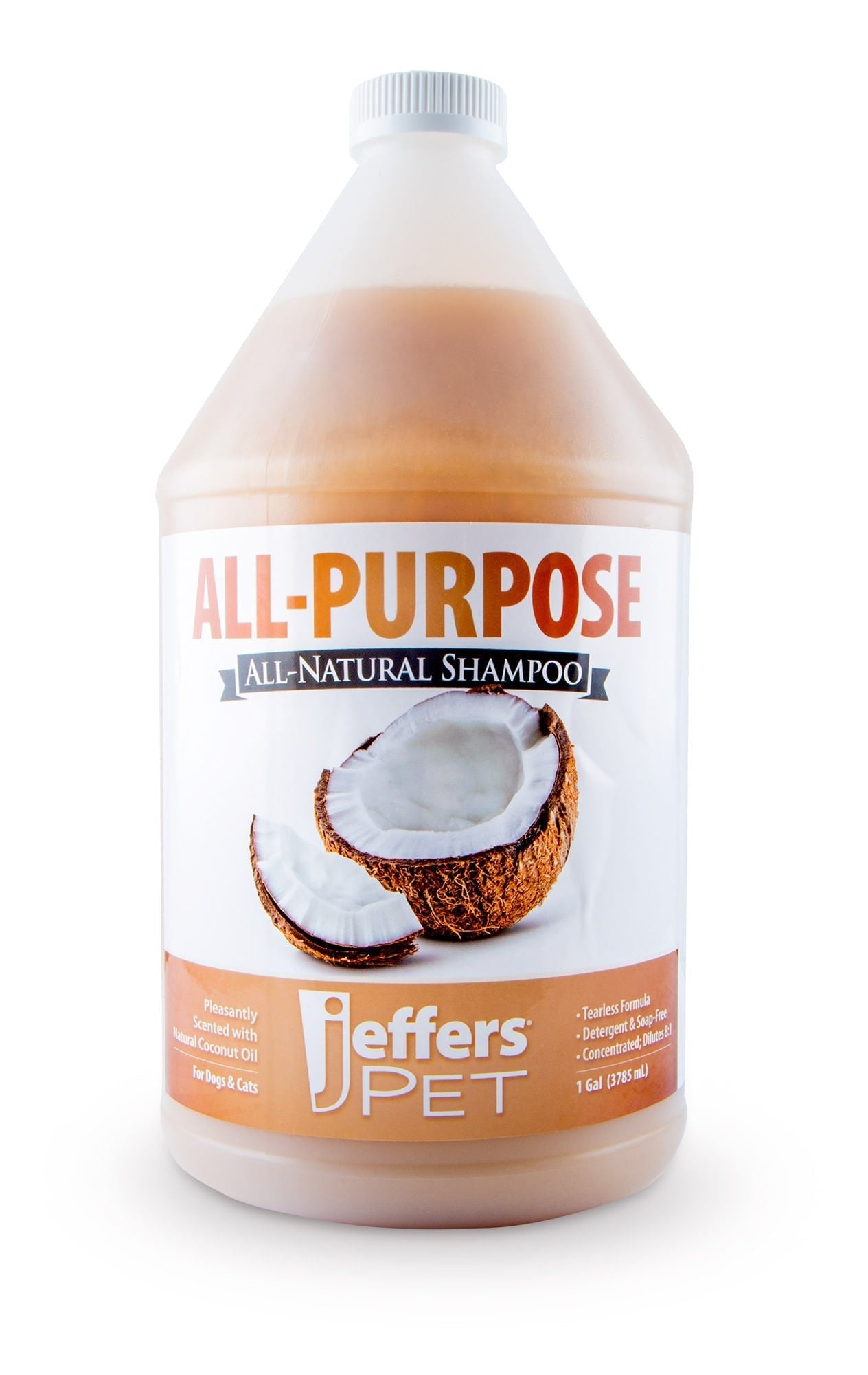 Jeffers Pet Tearless All-Purpose All-Natural Coconut Oil Shampoo for Dogs & Cats