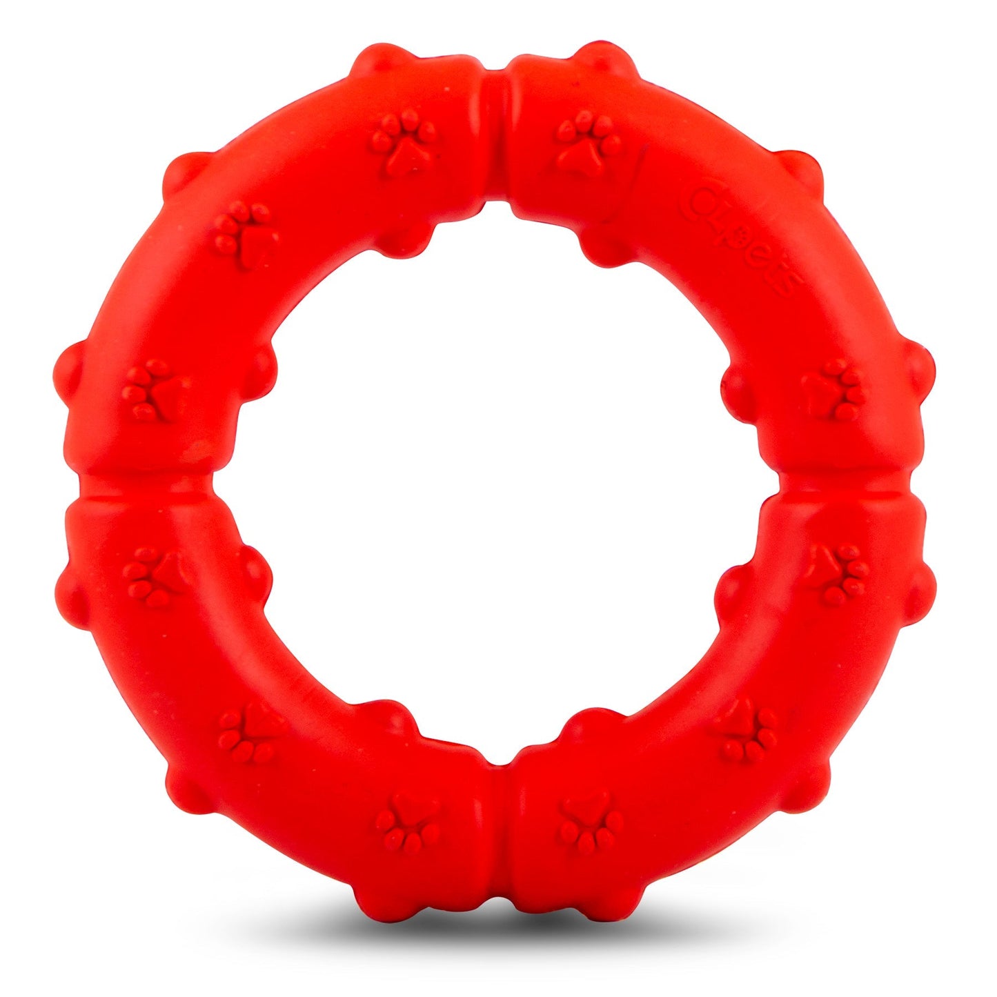 Jeffers Paw Ring Tugger Natural Rubber Dog Dental Chew & Fetch Toy