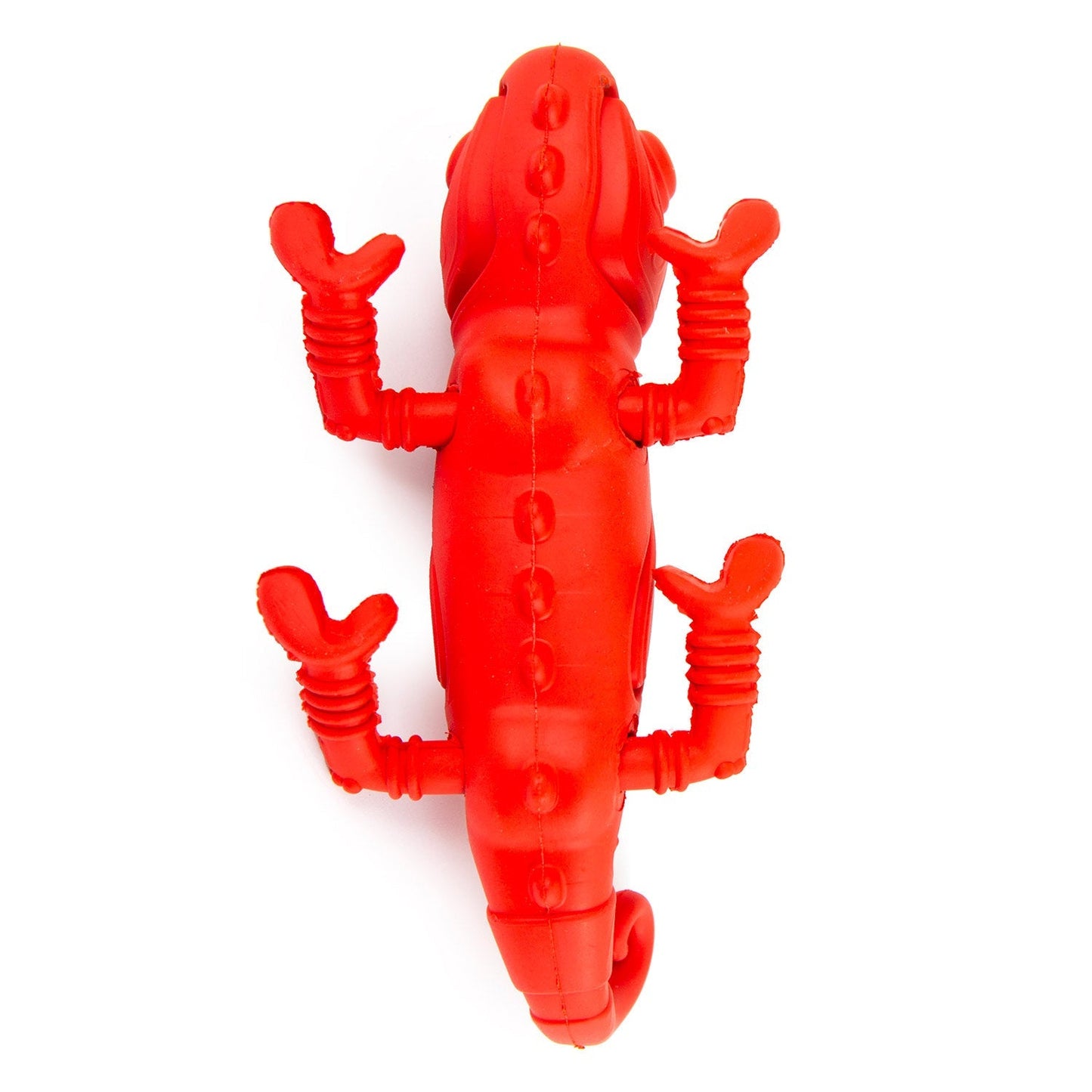 Jeffers Red Chameleon Natural Eco-Friendly Rubber Dental Dog Chew Toy for Medium Chewers