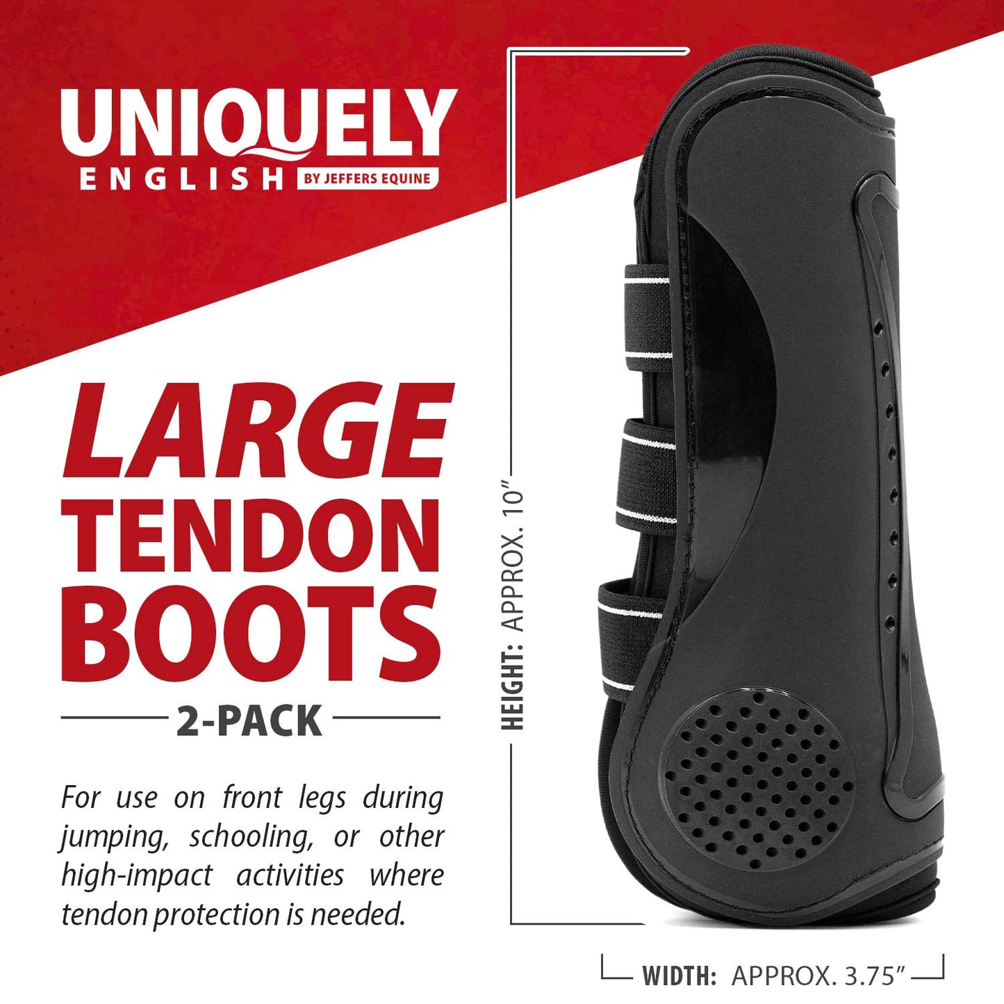 Jeffers Uniquely English Horse Tendon Boots, 2-Pack