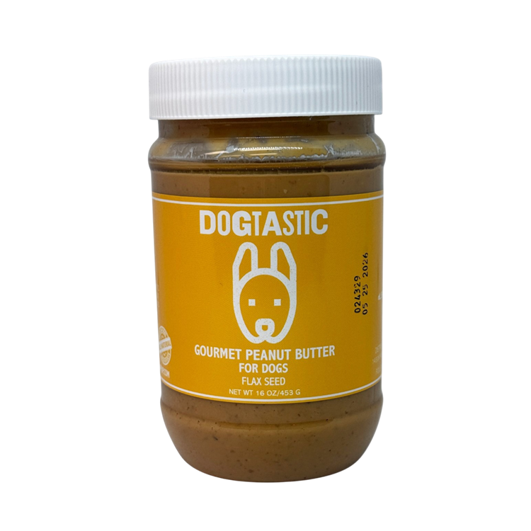 Dogtastic Peanut Butter for Dogs with Flax Seed - Xylitol-Free | USA Made - 50% off - Doot's Pet LLC Collars For A Cause