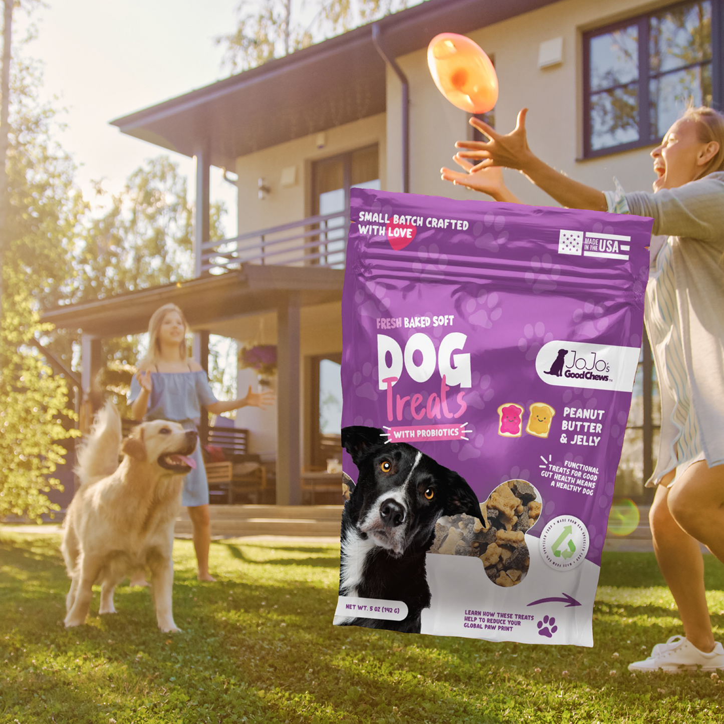 JoJo Good Chews Peanut Butter & Jelly Soft Chew Dog Treats (2-Pack) - Doot's Pet LLC Collars For A Cause