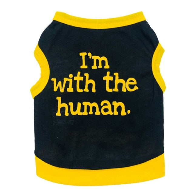I'm with The Human Dog Cat Puppy Pet Shirts - Doot's Pet LLC Collars For A Cause