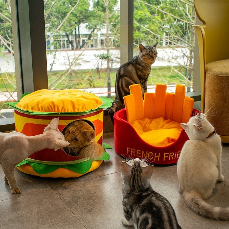 Hamburger French Fries Pet Bed