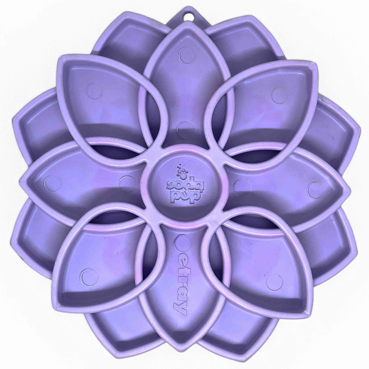Mandala Softie eTray Shallow Slow Feeder Dog Bowl with Suction Cups |  USA Made - Doot's Pet LLC Collars For A Cause