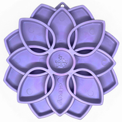 Mandala Softie eTray Shallow Slow Feeder Dog Bowl with Suction Cups |  USA Made - Doot's Pet LLC Collars For A Cause