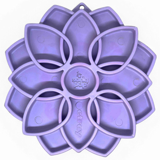 Mandala Softie eTray Shallow Slow Feeder Dog Bowl with Suction Cups |  USA Made - Doot's Pet LLC Collars For A Cause