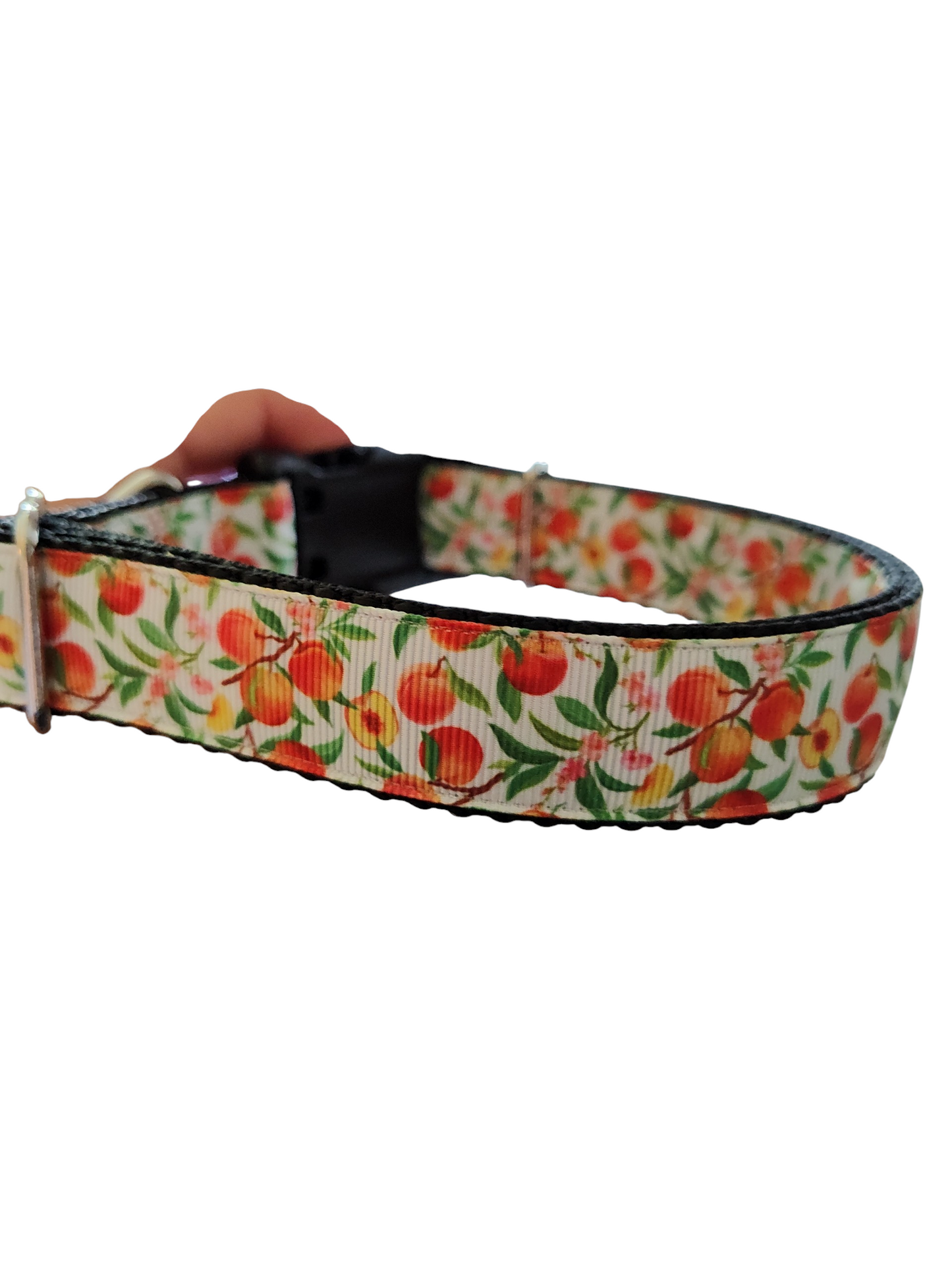 Peach Tree Nylon Dog Collar
