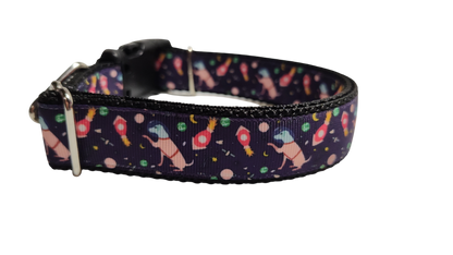 Space Dogs Nylon Dog Collar