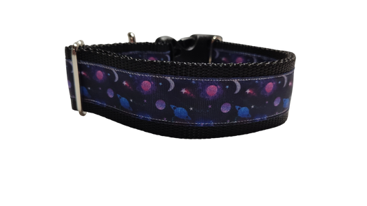 1.5" Wide Galaxy Space Nylon Dog Collar