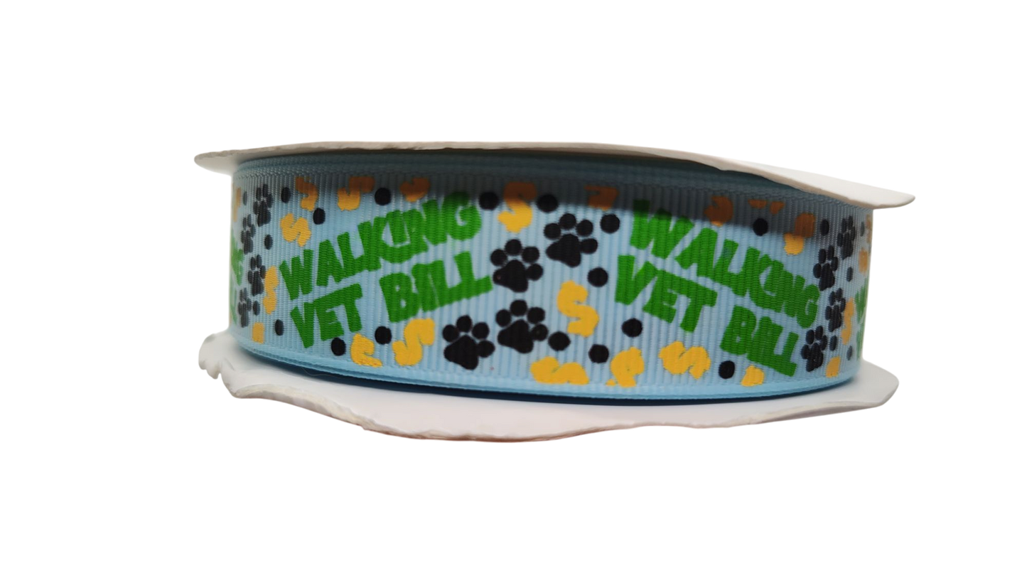 Walking Vet Bill Blue Nylon Dog Collar