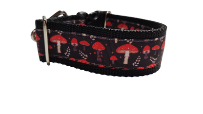 1.5" Wide Mushrooms Nylon Dog Collar