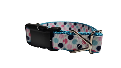 Polka Dots Pattern Nylon Dog Collar