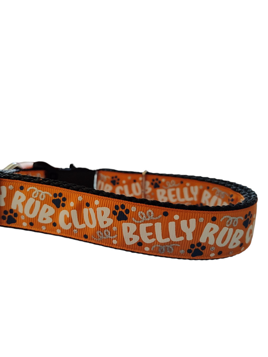 Belly Rub Club Nylon Dog Collar