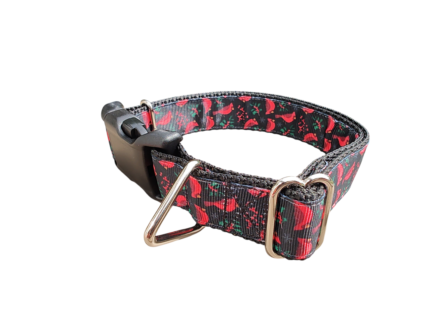 Christmas Cardinal Nylon Dog Collar