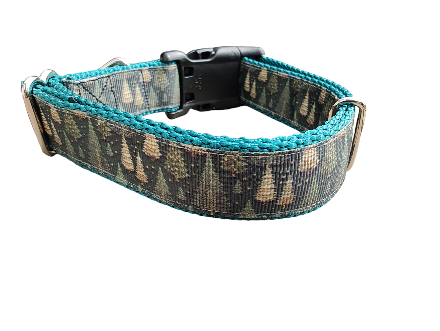 Forest of Trees Winter Nylon Dog Collar - Doot's Pet LLC Collars For A Cause