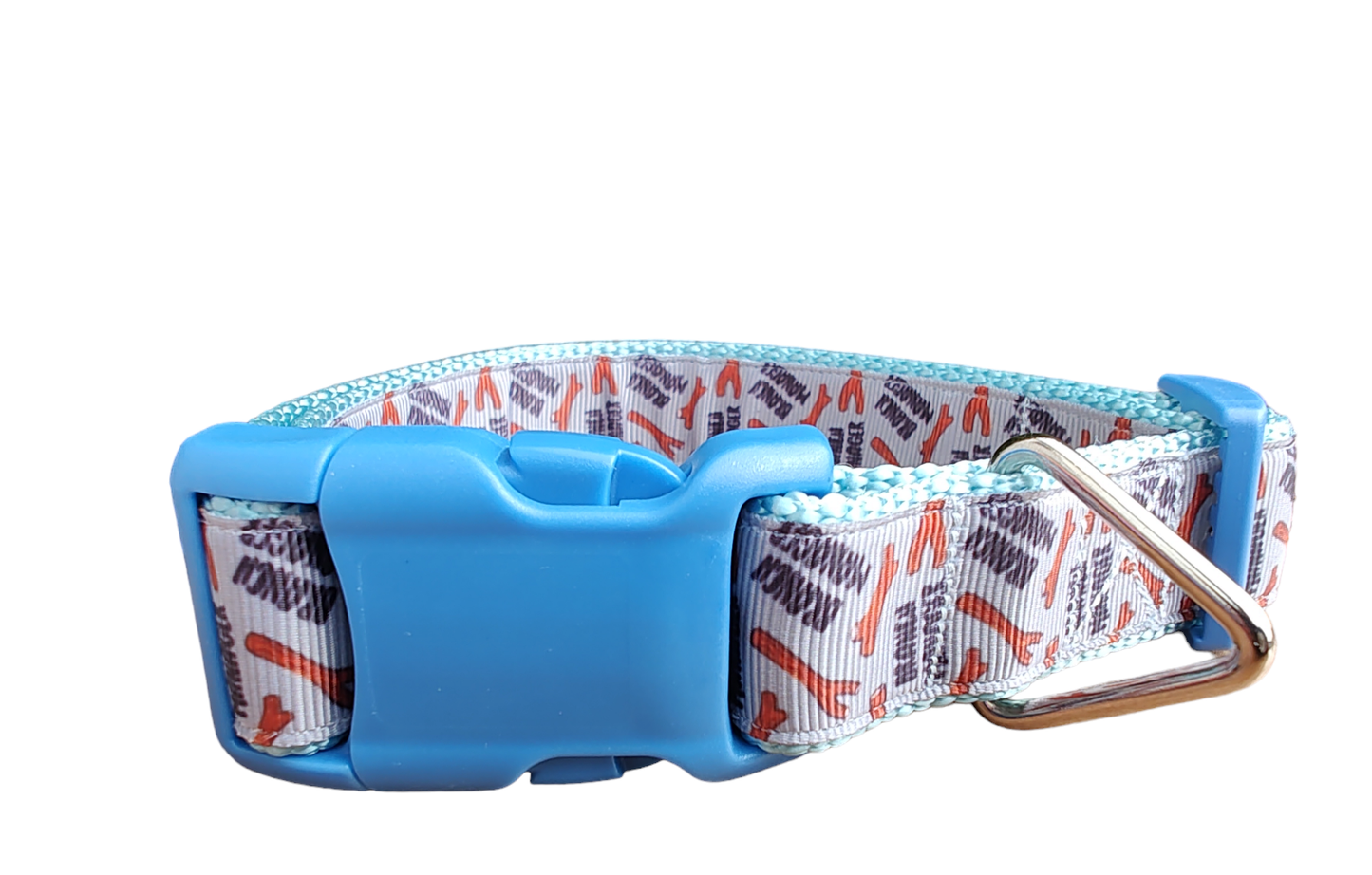 Branch Manager Light Blue Nylon Dog Collar MD, LG, XL, Leash, Martingale - Doot's Pet LLC Collars For A Cause