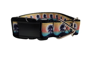 Tropical Sunsets Nylon Dog Collar