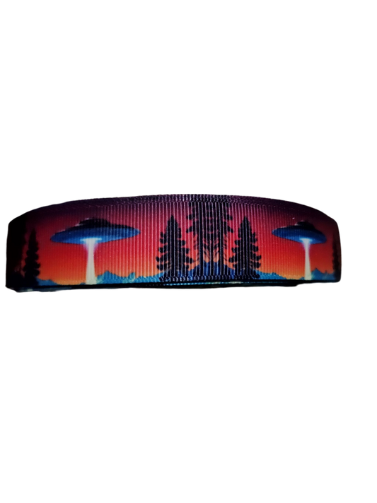Beam Me Up UFO Nylon Dog Collar