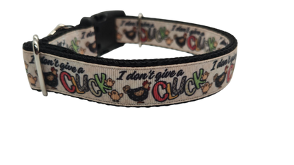 Don't Give A Cluck Nylon Dog Collar