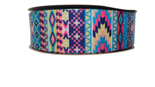 1.5" Wide Aztec Tribal Nylon Dog Collar