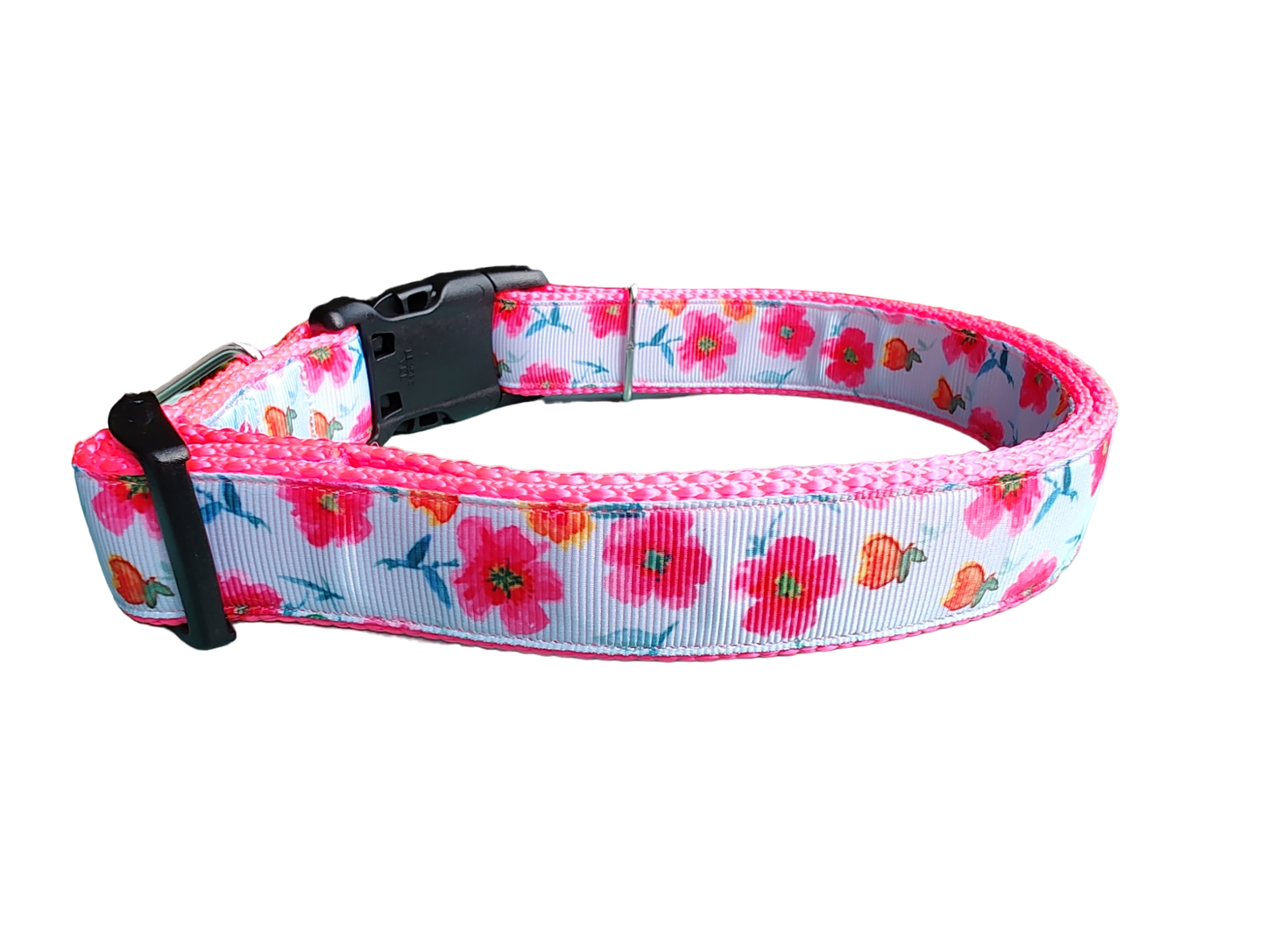 Bright Flowers Nylon Dog Collar