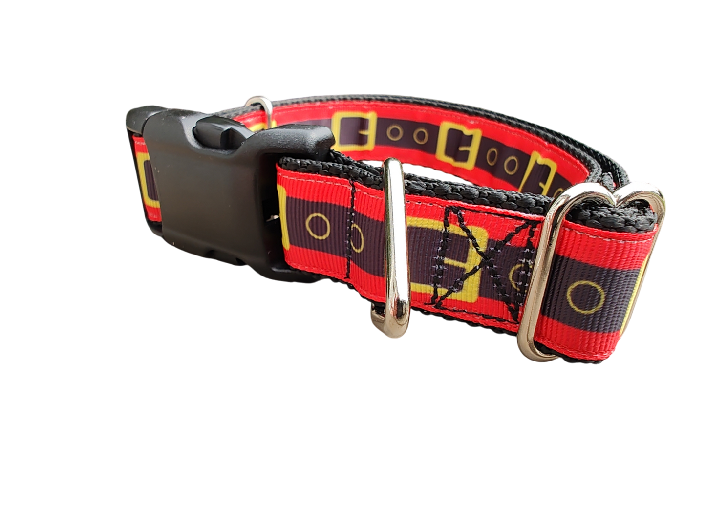 Santa Belt Christmas Nylon Dog Collar