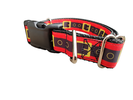 Santa Belt Christmas Nylon Dog Collar