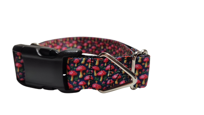 Little Mushrooms Nylon Dog Collar