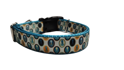 Squid Portraits Nylon Dog Collar