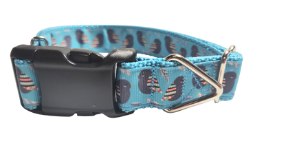 Striped Winged Bird Nylon Dog Collar