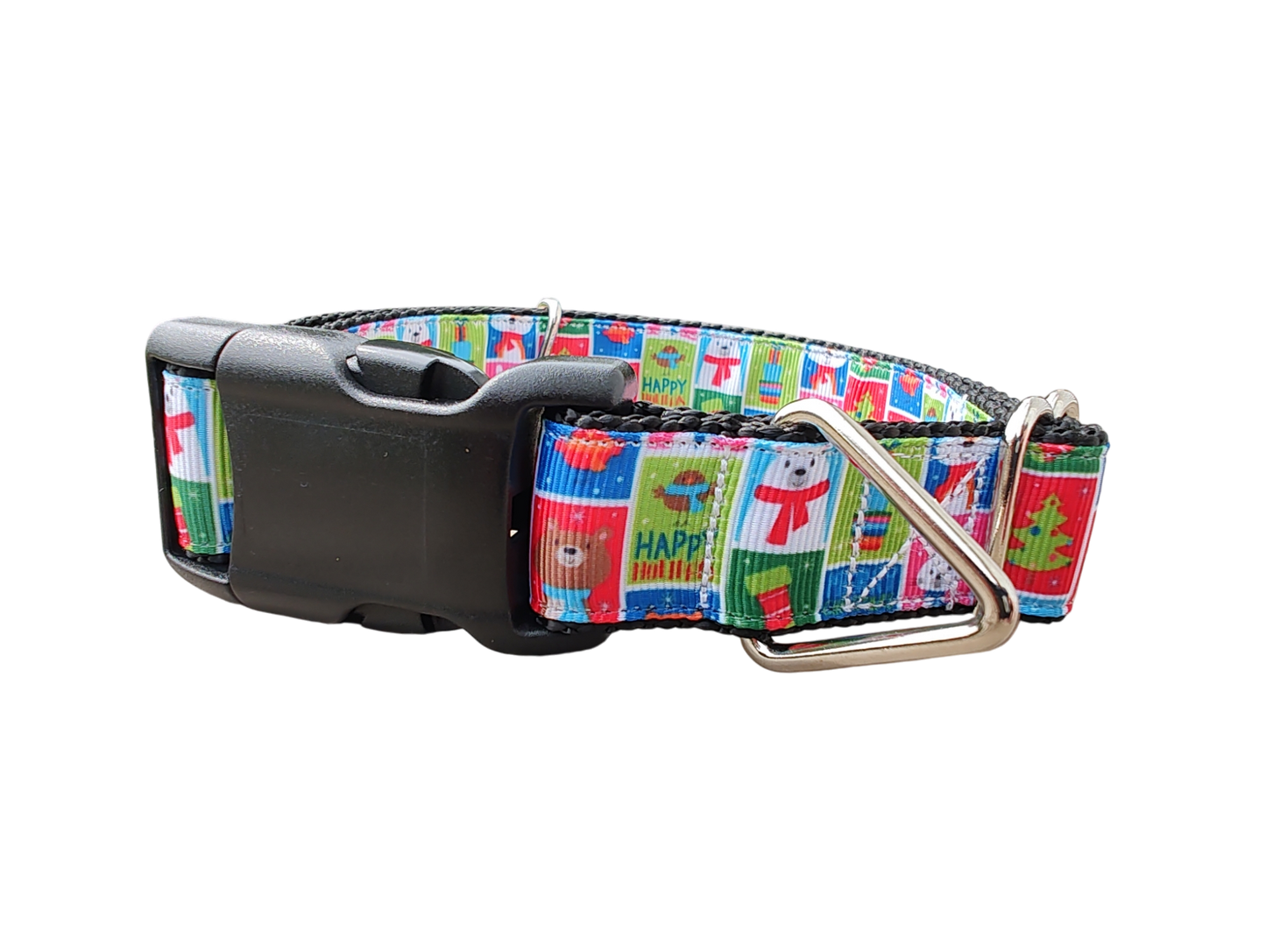 Christmas Cards Nylon Dog Collar