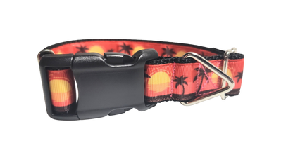 Beach Sunsets Nylon Dog Collar