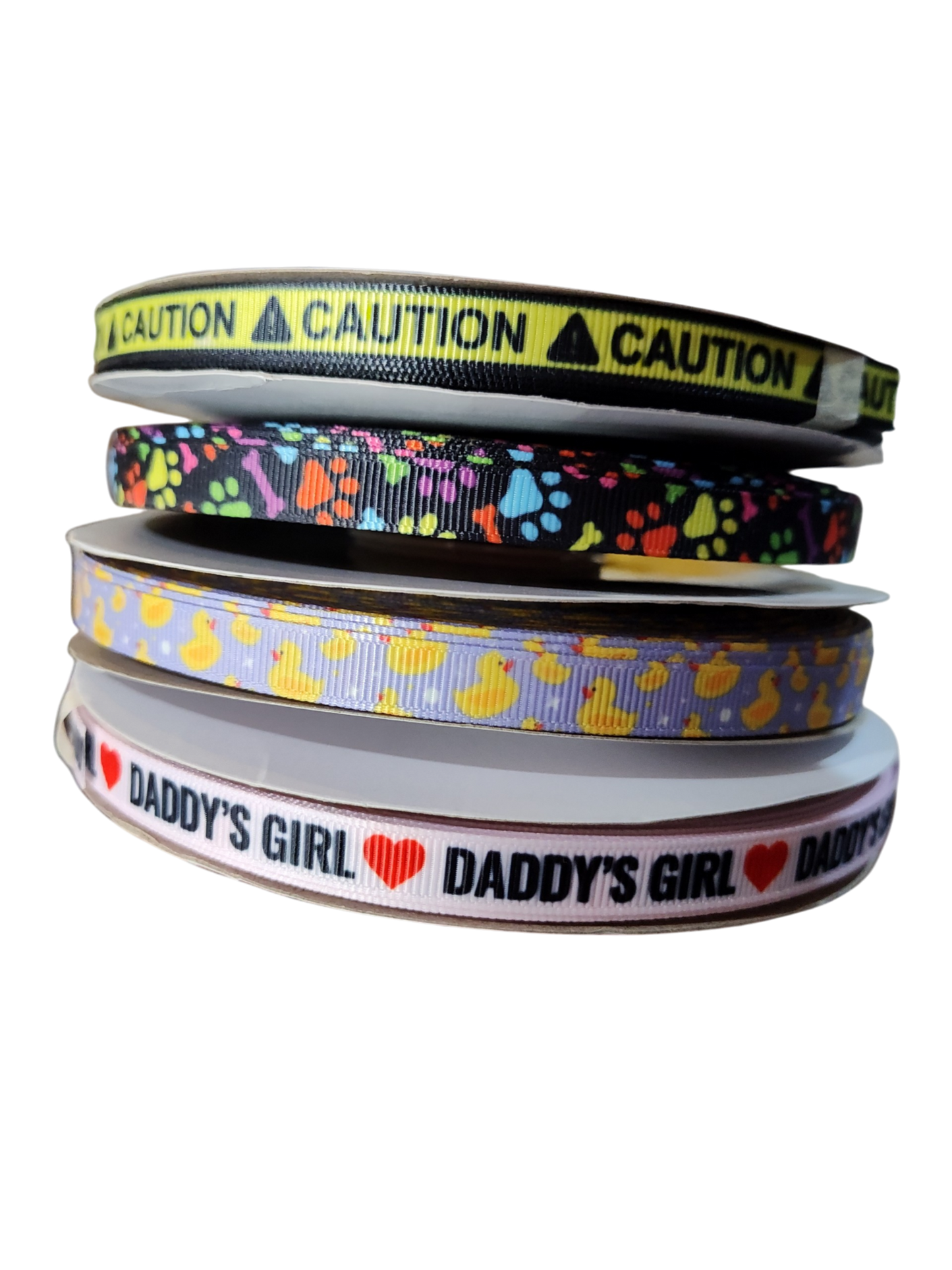 1/2" Rainbow Paws Black Nylon Dog Collar