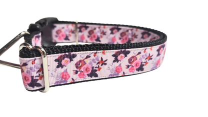 Birds and Flowers Nylon Dog Collar