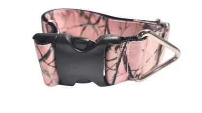 1.5" Wide Pink Camo Nylon Dog Collar