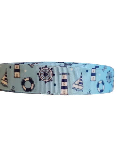 Sail The Coast Nylon Dog Collar