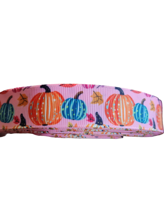 Fall Pumpkins Nylon Dog Collar, Leash