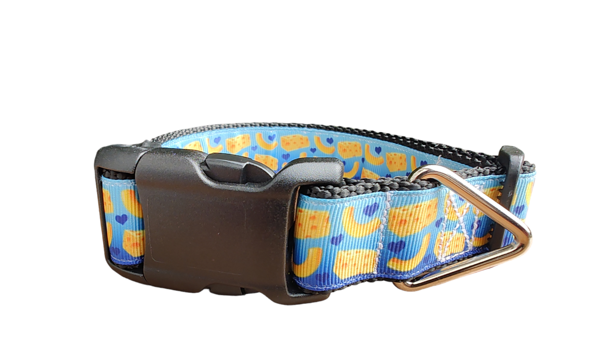 Mac And Cheese Black Nylon Dog Collar MD, LG, XL, Leash - Doot's Pet LLC Collars For A Cause