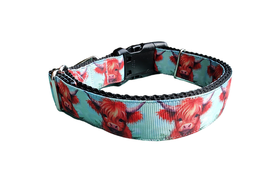 Highland Cows Nylon Dog Collar