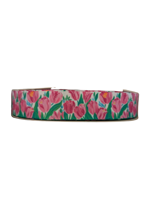 Tulips Nylon Dog Collar