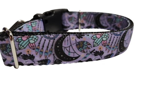 Witchy Crystals Nylon Dog Collar