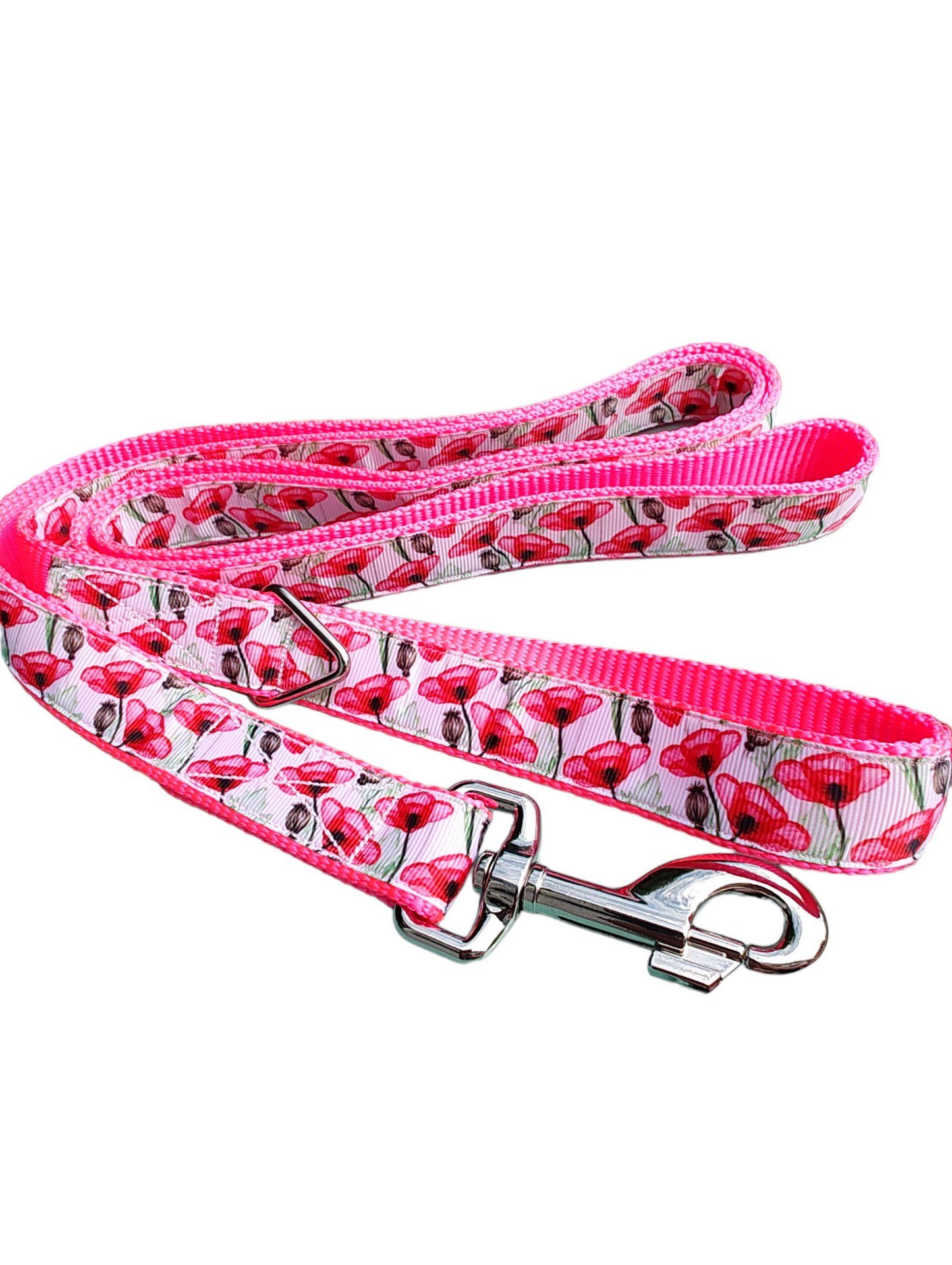 Poppies Nylon Dog Collar