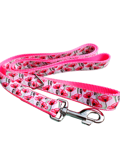 Poppies Nylon Dog Collar - Doot's Pet LLC Collars For A Cause