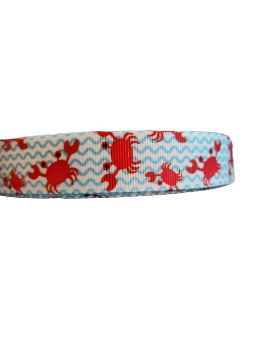 Red Crab Nylon Dog Collar
