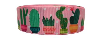 1.5" Wide Potted Cactus Nylon Dog Collar