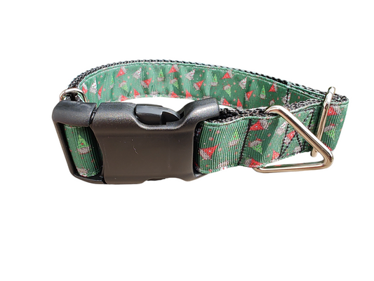 Christmas Gnomes Nylon Dog Collar