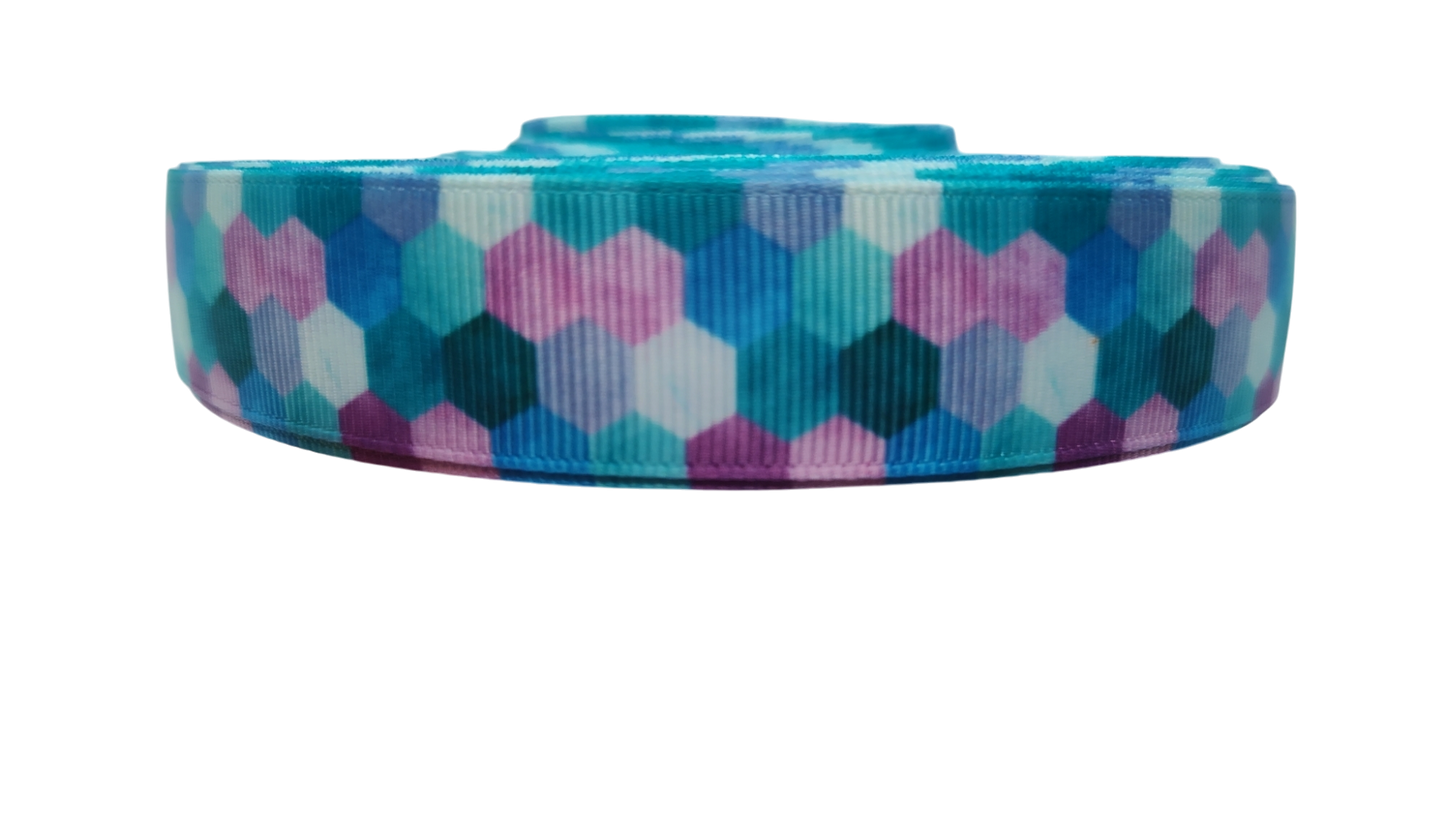 Mermaid Mosaic Tiles Nylon Dog Collar